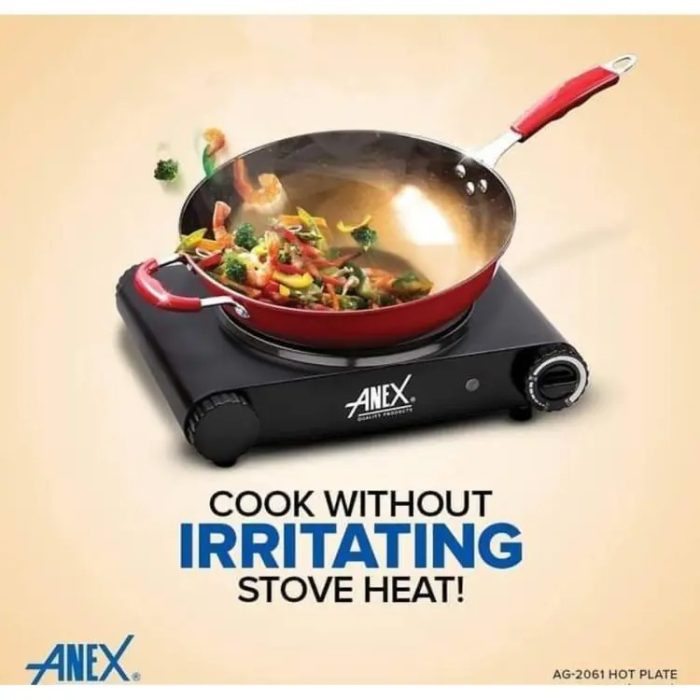 Original Electric Hot Plate Electric Stove Electric Cooker Anex Hot Plate AG 2061 Black