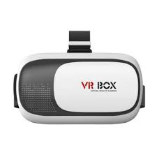 VR Box Version 2 3D Glasses with Remote - White & Blac